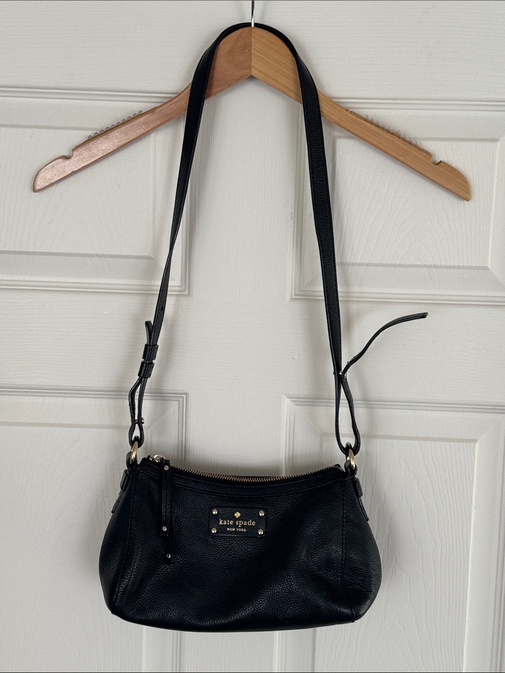 Kate Spade Black Pebbled Leather Shoulder Bag